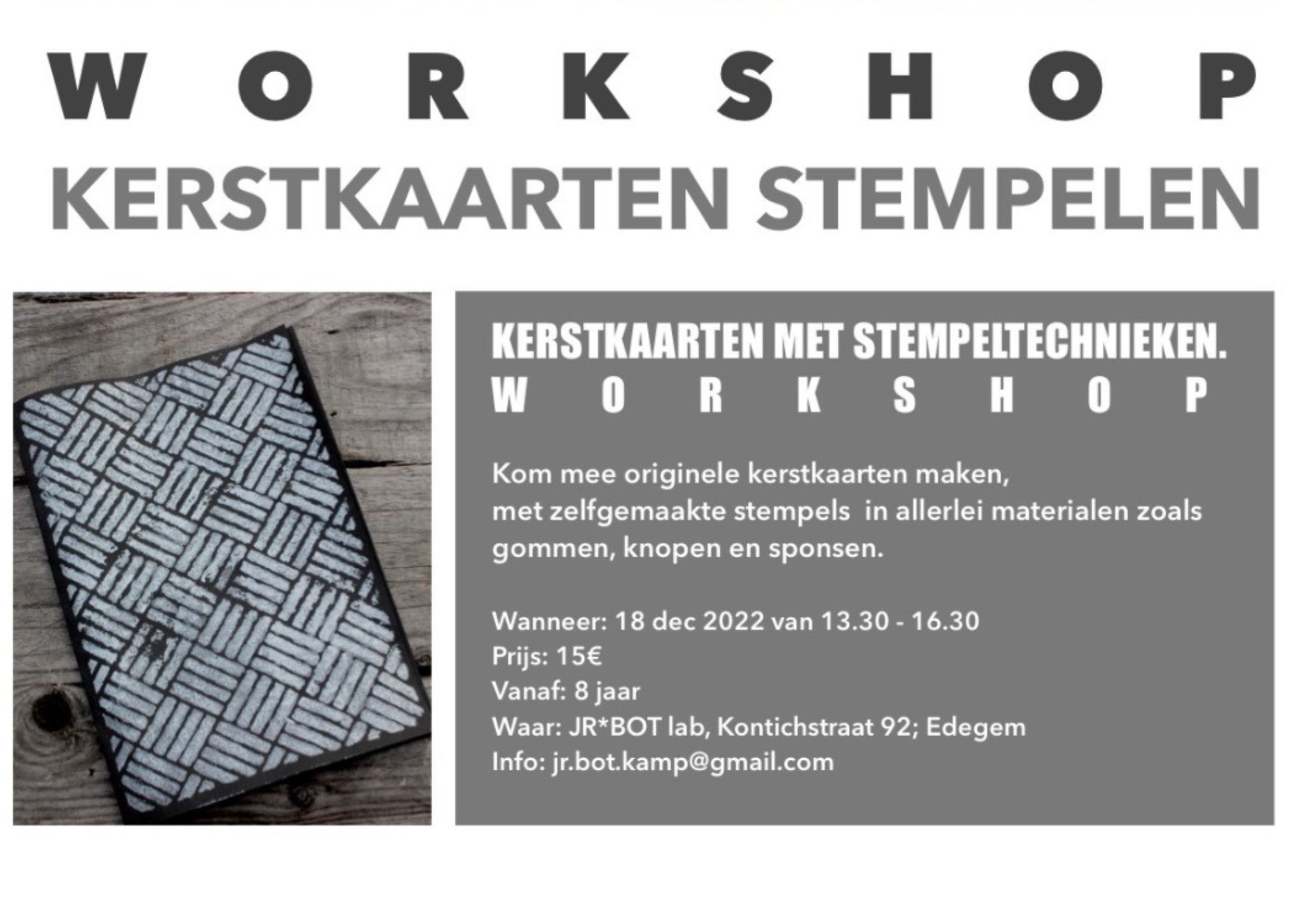 Kerstkaarten met stempeltechniek Masereelfonds